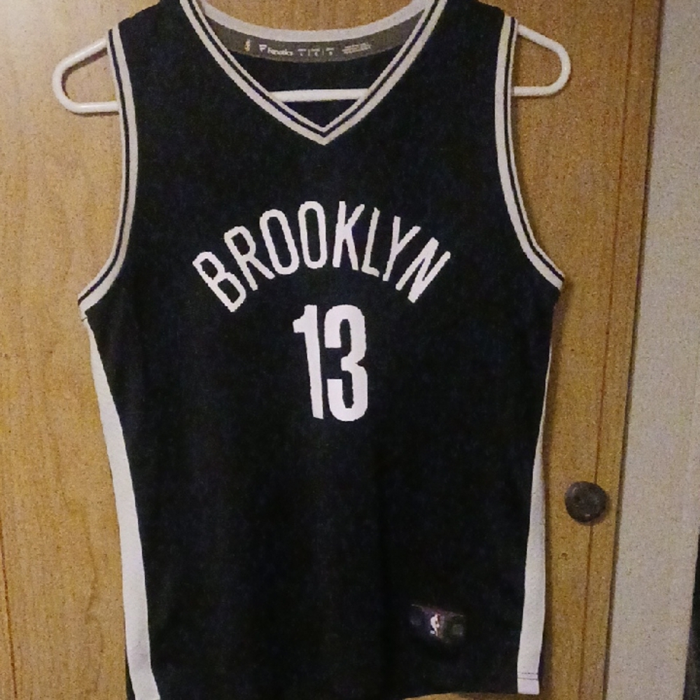 Fanatics Brooklyn Black and White Basketball Jersey